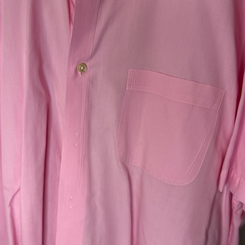 Brooks Brothers Mens Pink Short Sleeve Button Down Cotton Shirt Size Large - Picture 6 of 9